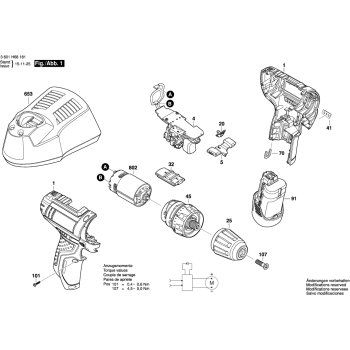 Bosch silnik prądu stałego do wkrętarki akumulatorowej GSR 12V-15 2609199258